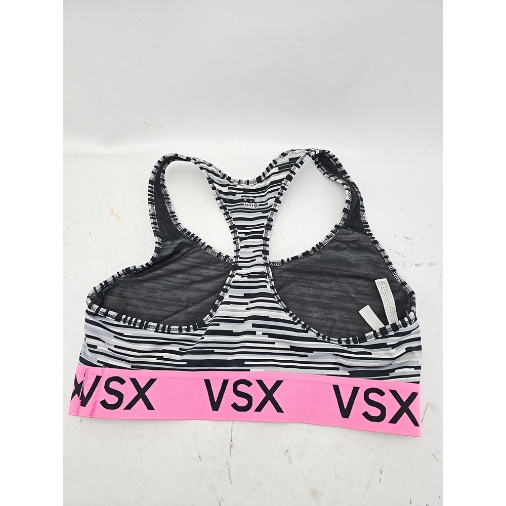 VSX Striped Sports Bra with Pink Band - Picture 2 of 5